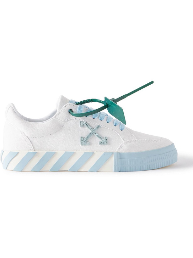 Photo: Off-White - Suede-Trimmed Canvas Sneakers - White