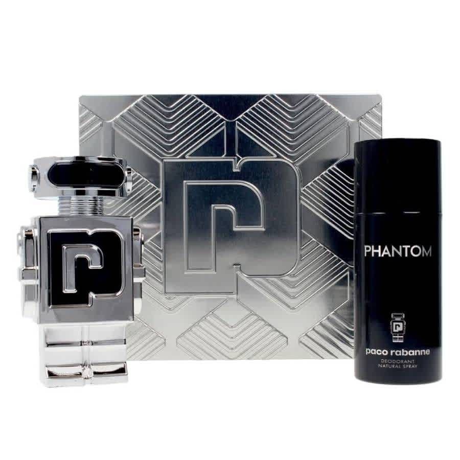 Paco Rabanne Mens Phantom Gift Set Fragrances 3349668608409