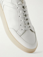 Canali - Nuvola Nubuck-Trimmed Leather Sneakers - Neutrals