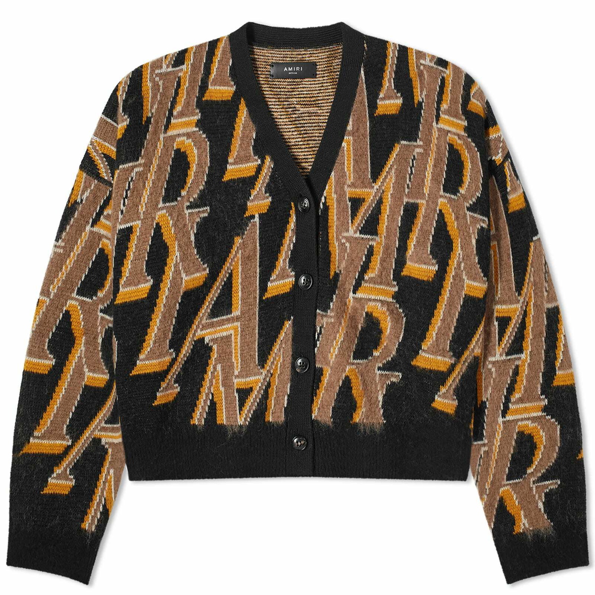 AMIRI Women's All Over Logo Cardigan in Black