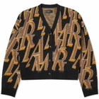 AMIRI Women's All Over Logo Cardigan in Black