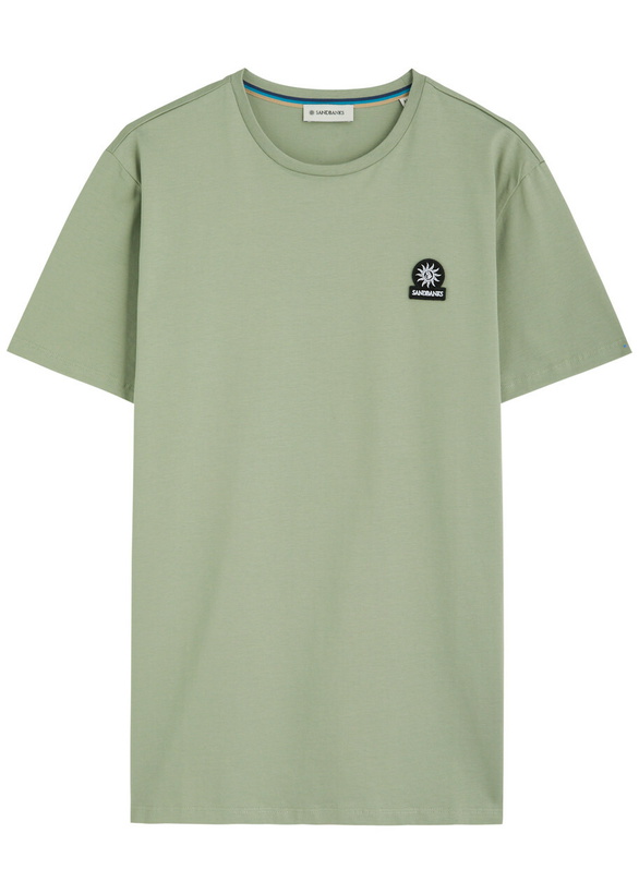 Photo: Sandbanks Logo Cotton T-shirt Sage