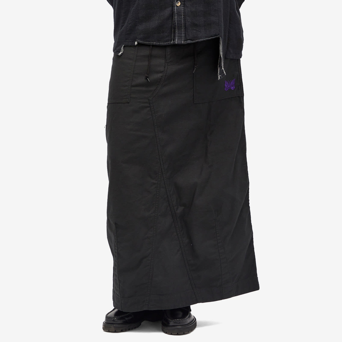 NEEDLES｜SKIRTS (String Fatigue Skirt Back Sateen - BLAC Needles Women's String Fatigue Skirt in Black Needles