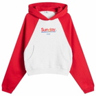 SUNDAYFRUITMARKET Women's Sunday Ranglan Hoodie in Red