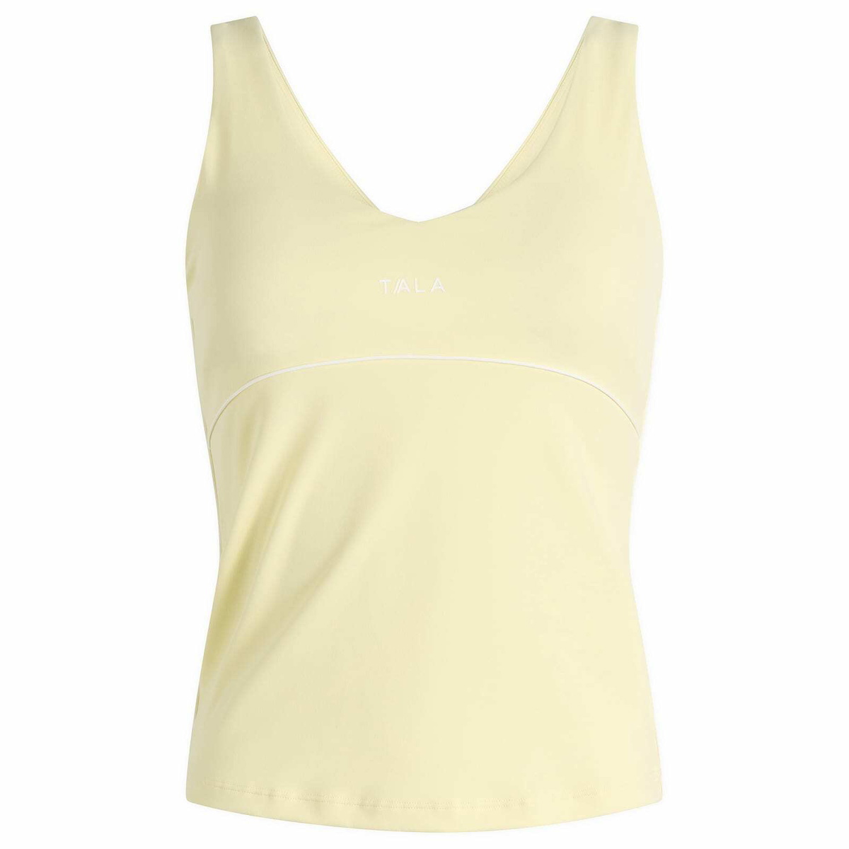 TALA Women's SkinLuxe Contrast Piping Vest in Lemon Yellow