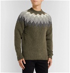 Officine Generale - Fair Isle Shetland Wool Sweater - Green