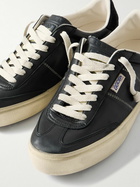 Golden Goose - Soul-Star Suede-Trimmed Distressed Leather Sneakers - Black