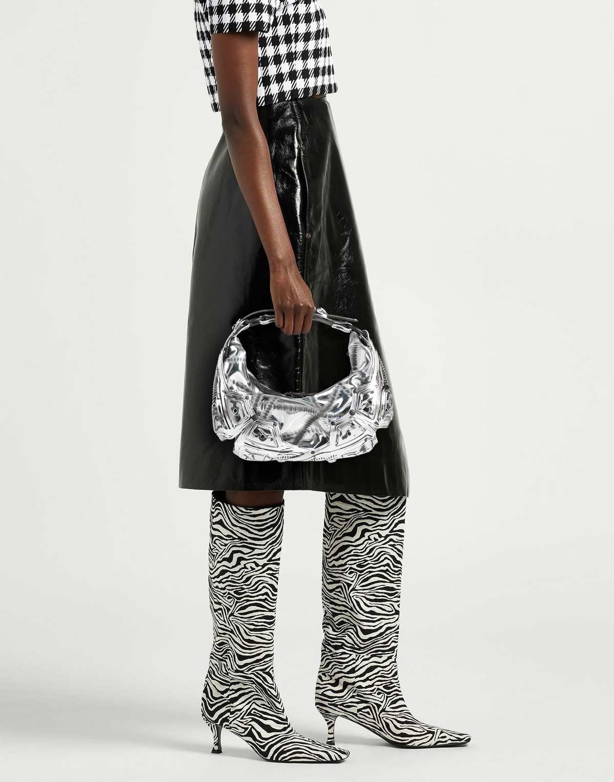 Staud Womens Handbag in Silver