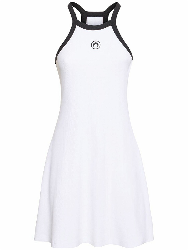 Photo: MARINE SERRE Ribbed Cotton Mini Dress
