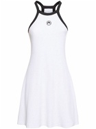MARINE SERRE Ribbed Cotton Mini Dress