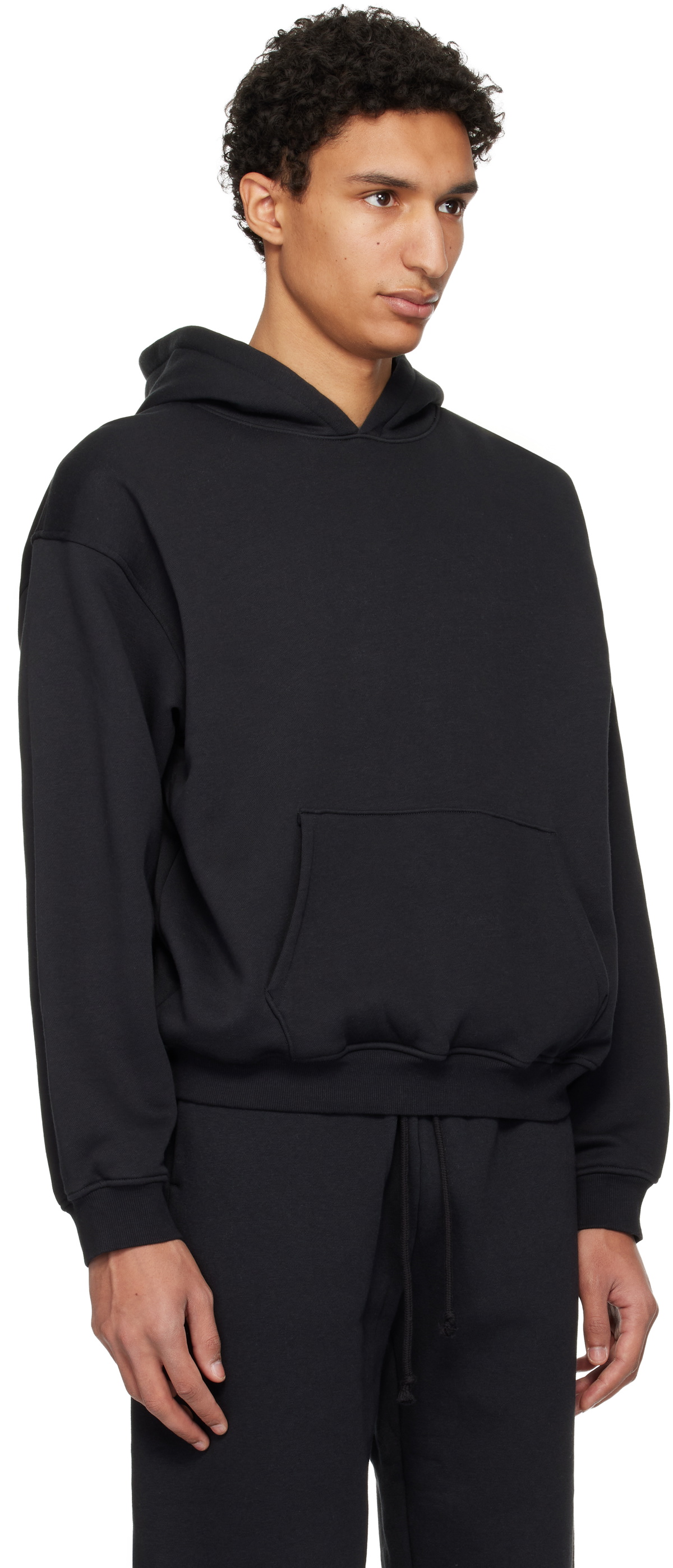 SKIMS Black Fleece Lounge Relaxed Hoodie