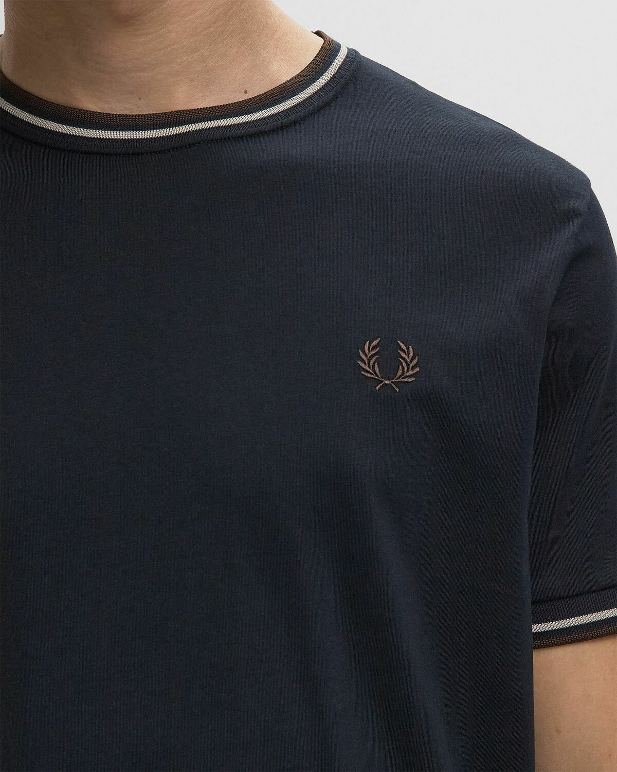 Fred Perry TWIN TIPPED T-SHIRT Blue Mens Shortsleefe