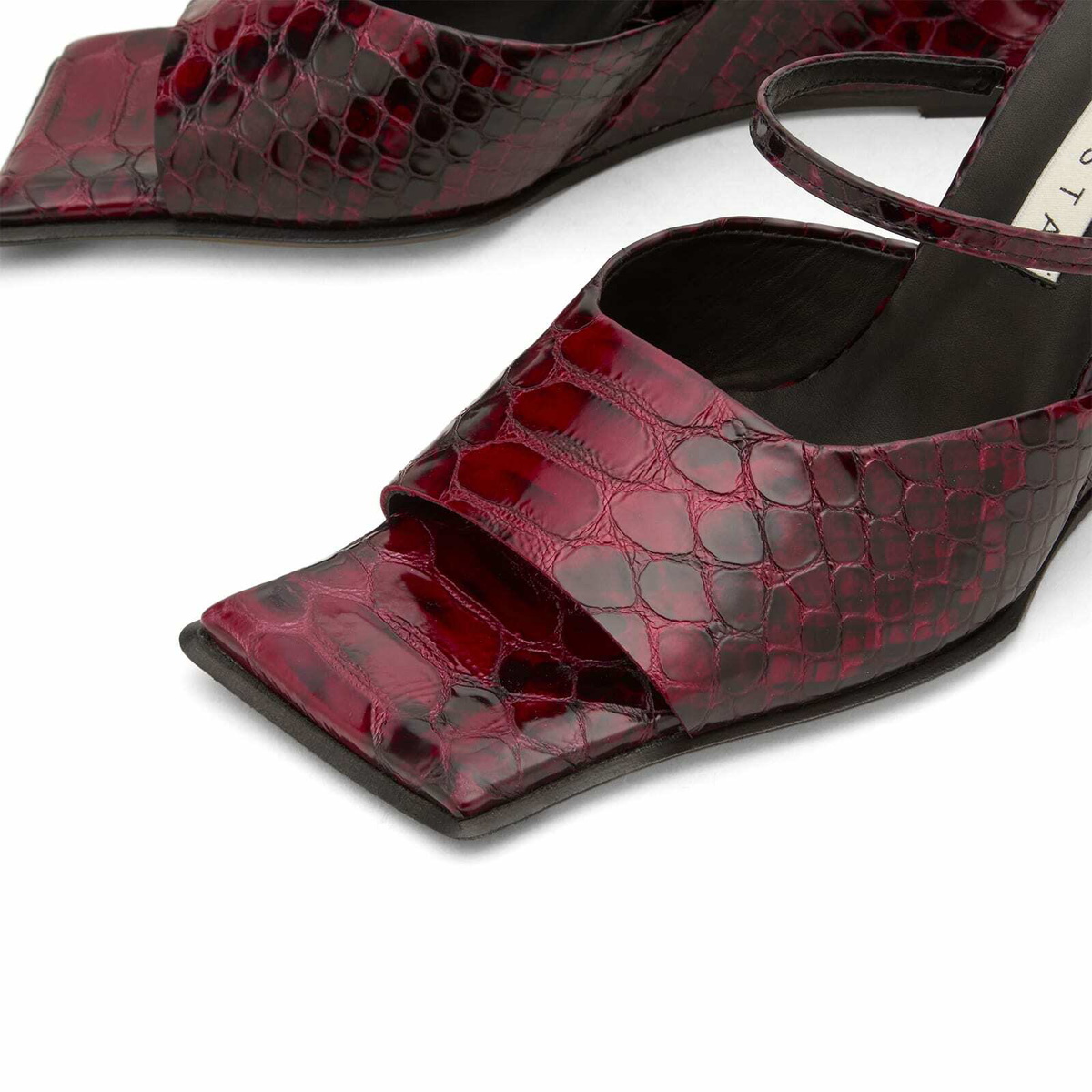 MIISTA Women's Egle Snake Sandals in Red