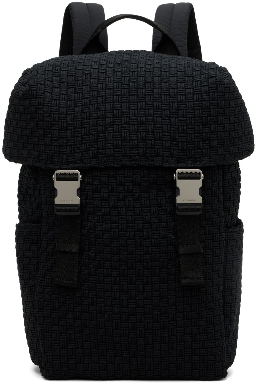 Photo: Bottega Veneta Black Voyager Backpack
