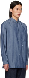 nanamica Indigo Spread Collar Shirt