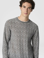 Missoni - Crew-neck cashmere pullover with zigzag pattern, Men, Grey