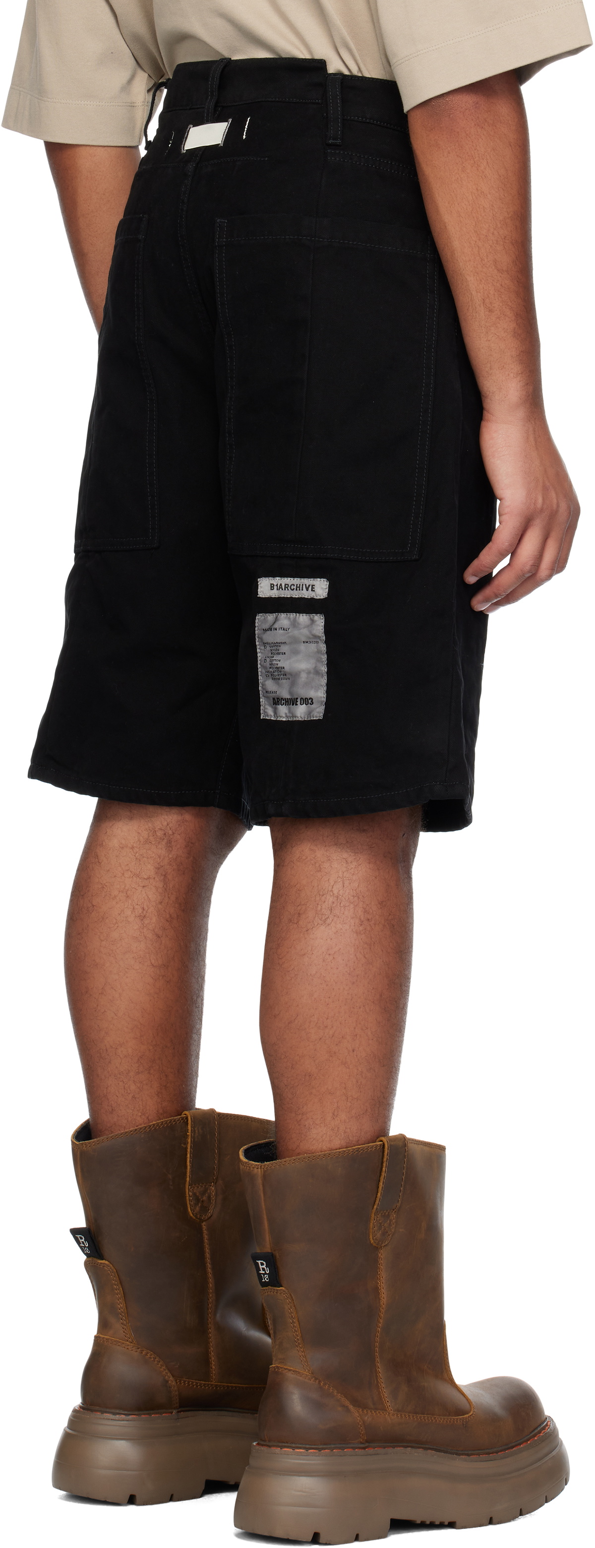 B1ARCHIVE Black Skater Denim Shorts