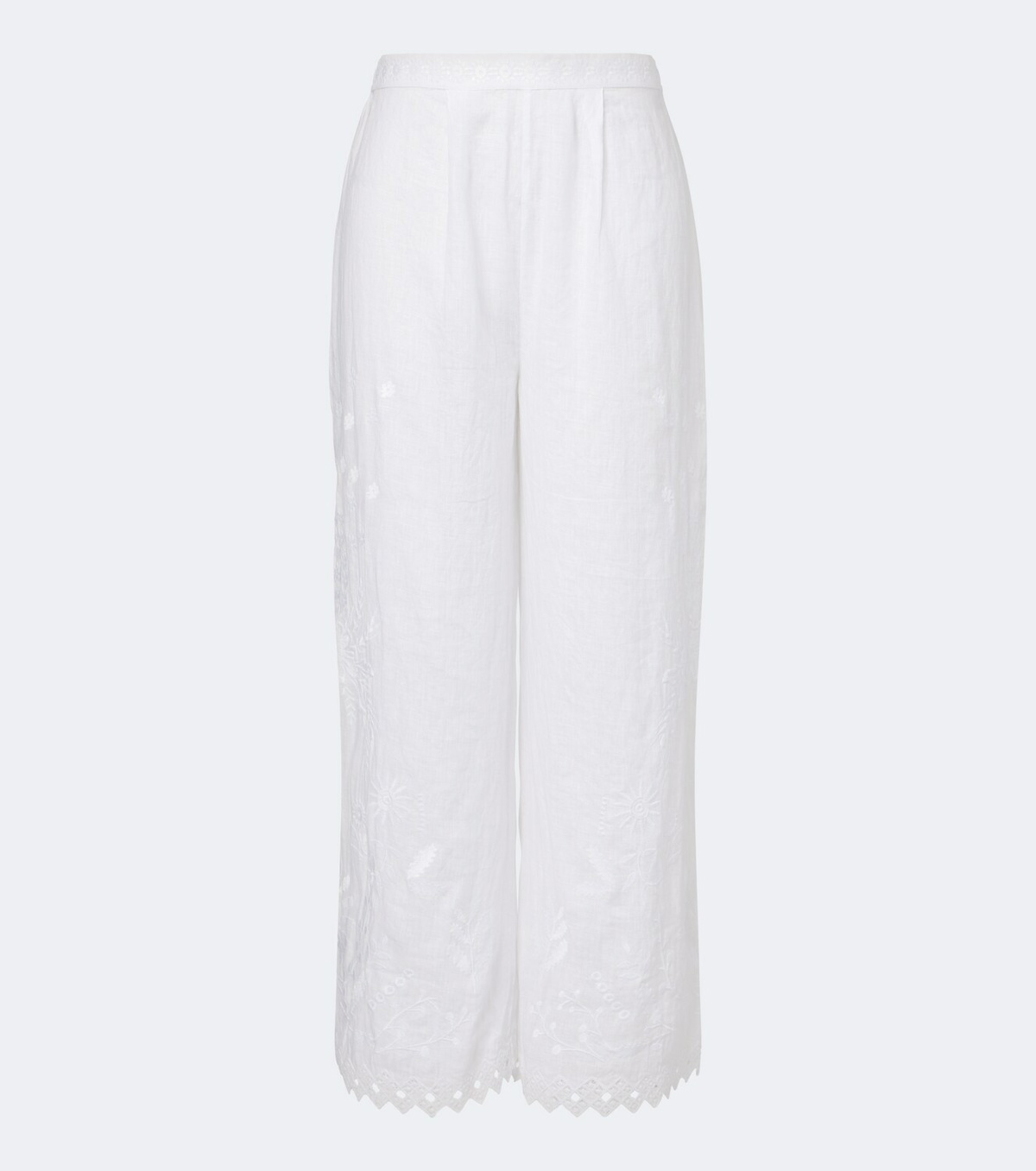 Eres Albatre embroidered linen wide-leg pants