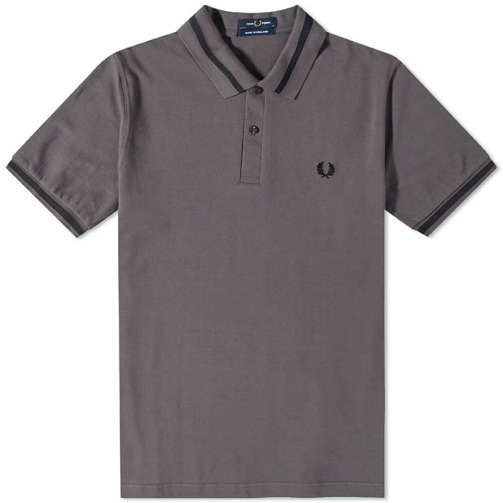 Photo: Fred Perry Authentic Men's Single Tipped Polo Shirt in Gunmetal
