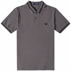 Fred Perry Authentic Men's Single Tipped Polo Shirt in Gunmetal