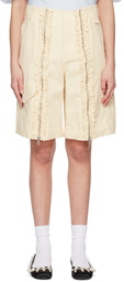 Simone Rocha Off-White Ruffle Shorts