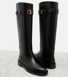 Valentino Garavani VLogo leather knee-high boots