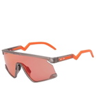Oakley BXTR Sunglasses in Matte Grey Ink/Prizm Trail Torch 