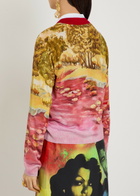 Versace Printed Silk Cardigan Multicoloured