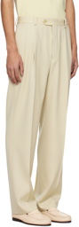 AURALEE Beige Two-Tuck Trousers