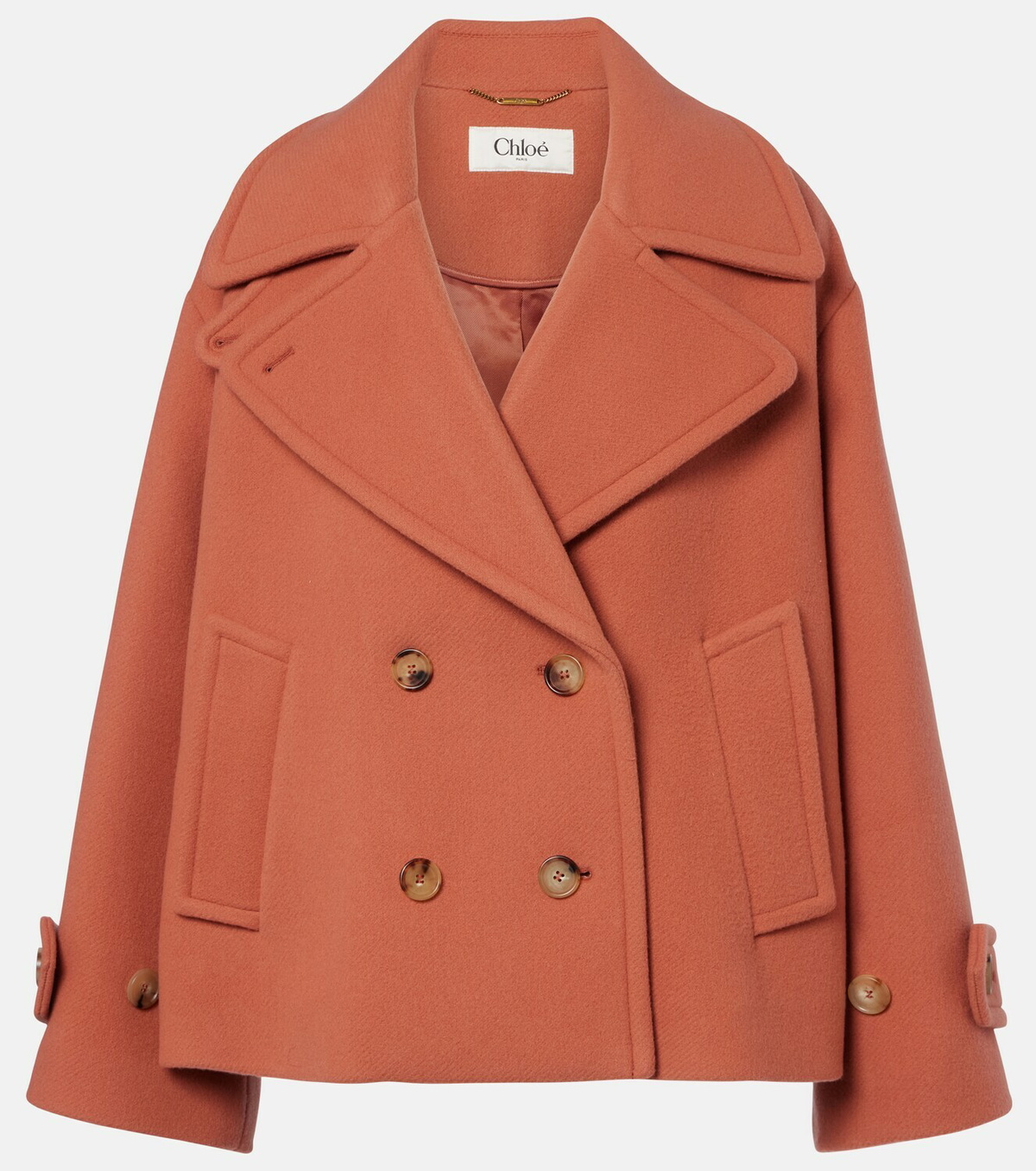 Chloé Oversized wool-blend peacoat