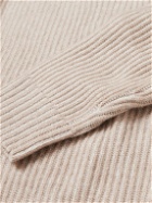 Allude - Ribbed Stretch-Cashmere Sweater - Brown
