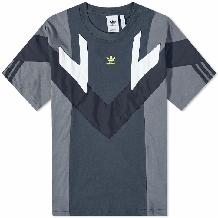 Photo: Adidas Men's Rekive T-Shirt in Carbon/Grey Five