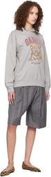 GANNI Gray Tiger Hoodie
