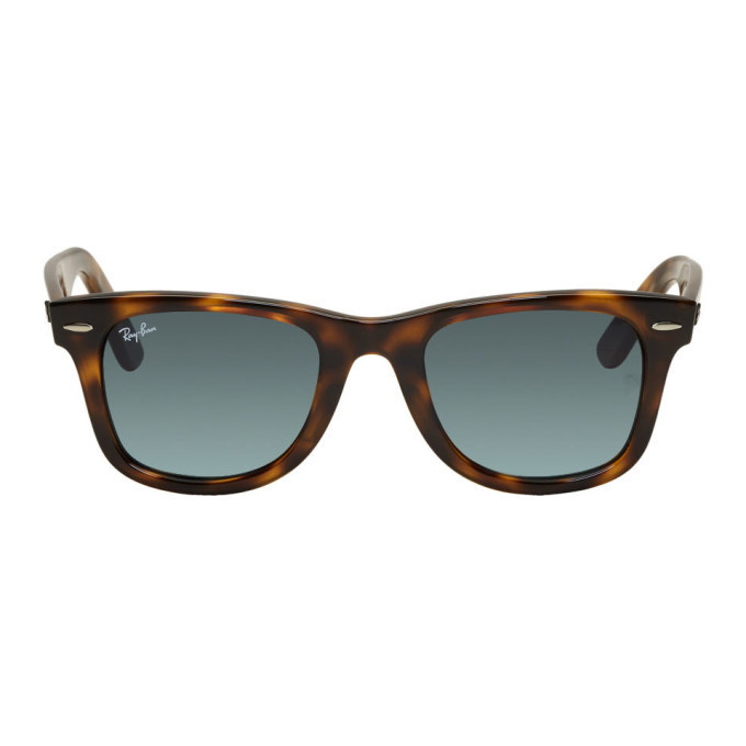 Photo: Ray-Ban Tortoiseshell and Blue Wayfarer Ease Sunglasses