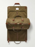 Bennett Winch - Leather-Trimmed Cotton-Canvas Suit Carrier and Holdall