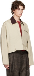 JW Anderson Beige Curved Hem Jacket