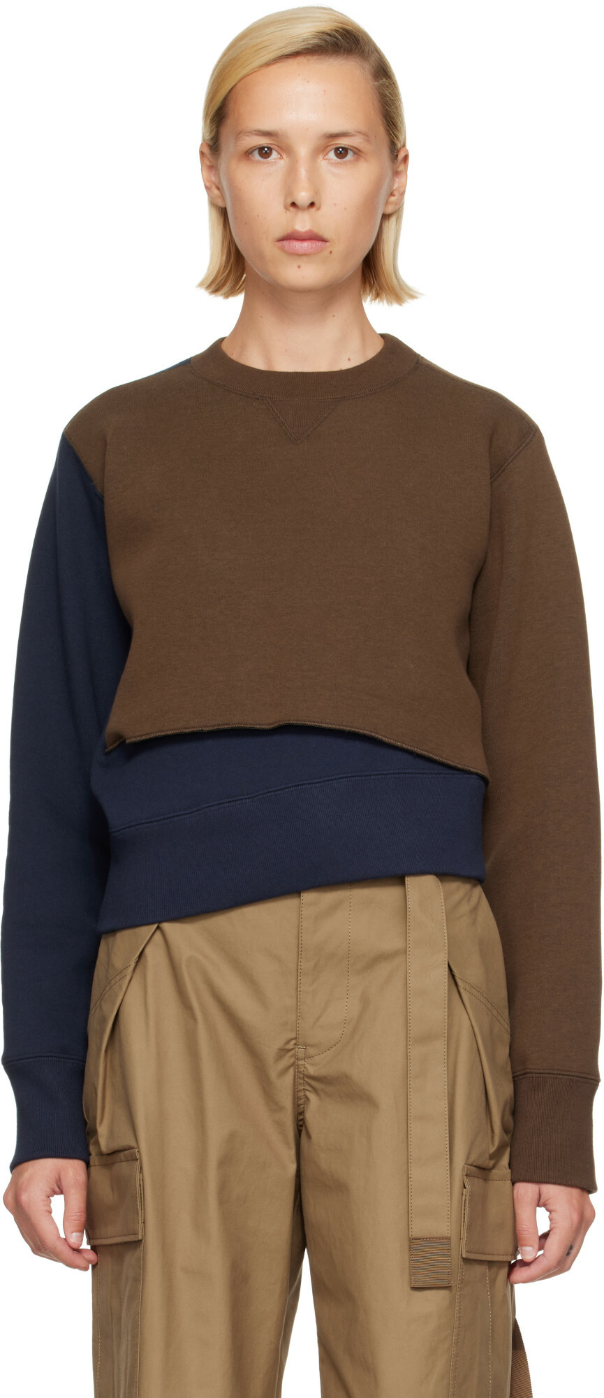 sacai Navy Sponge Sweat Sweatshirt