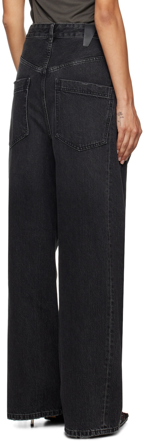 DARKPARK Black Ines Fold Over Jeans DARKPARK