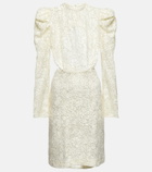 Costarellos Bridal Zenni lace cutout minidress