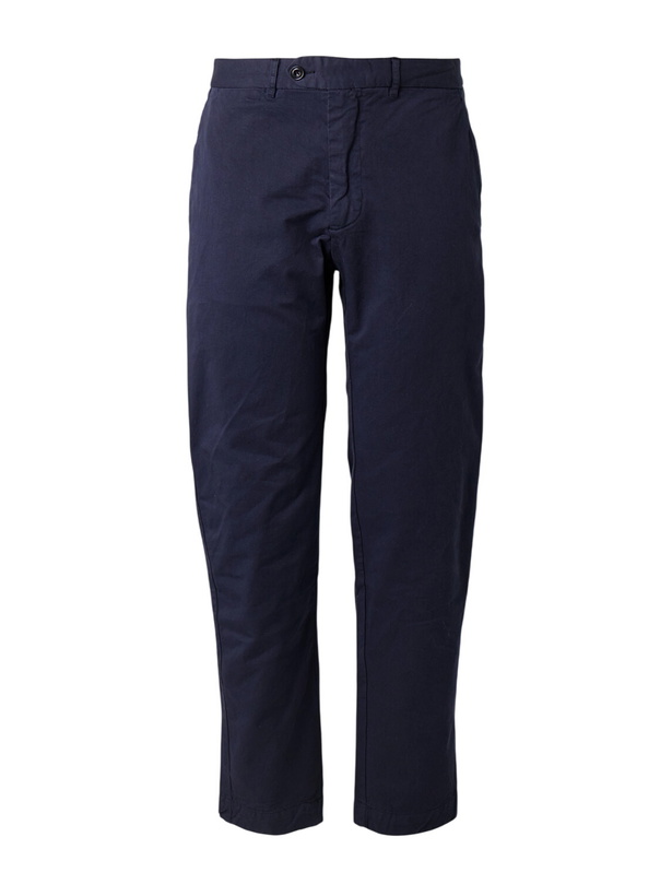 Photo: Hartford - Taylor Straight-Leg Cotton-Gabardine Trousers - Blue