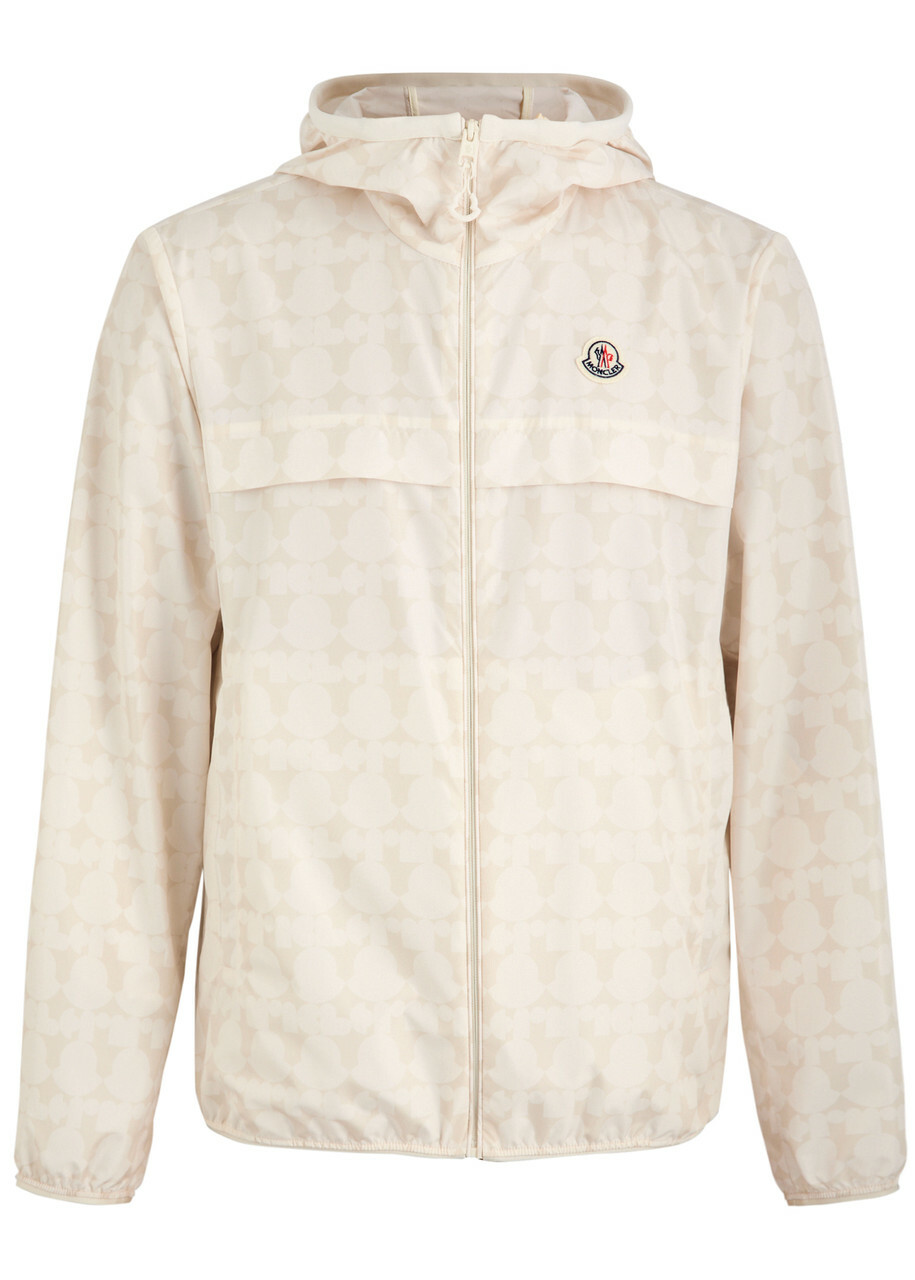 Moncler Ifaty Printed Shell Jacket Cream
