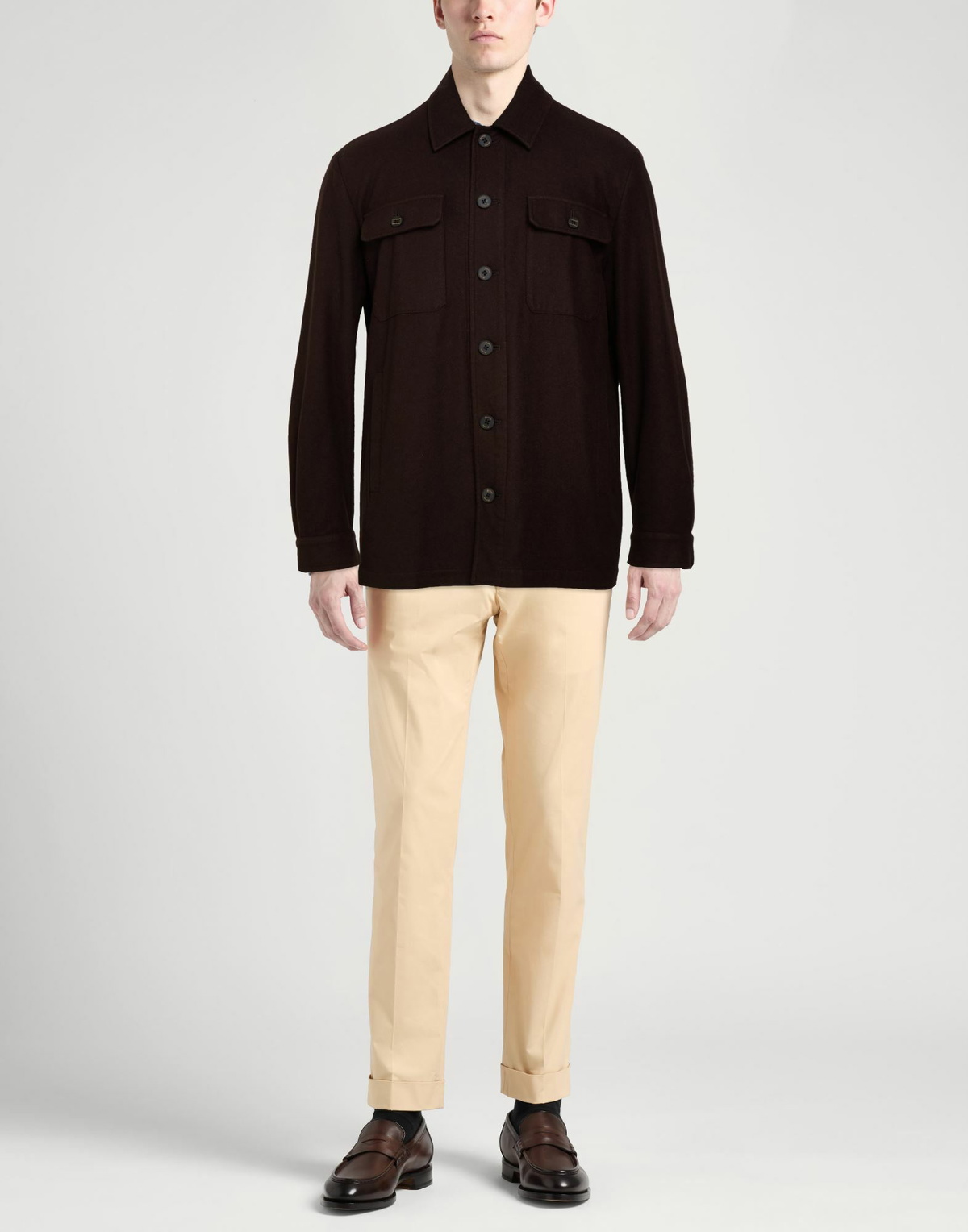 Drumohr Mens Jacket Dark in Brown