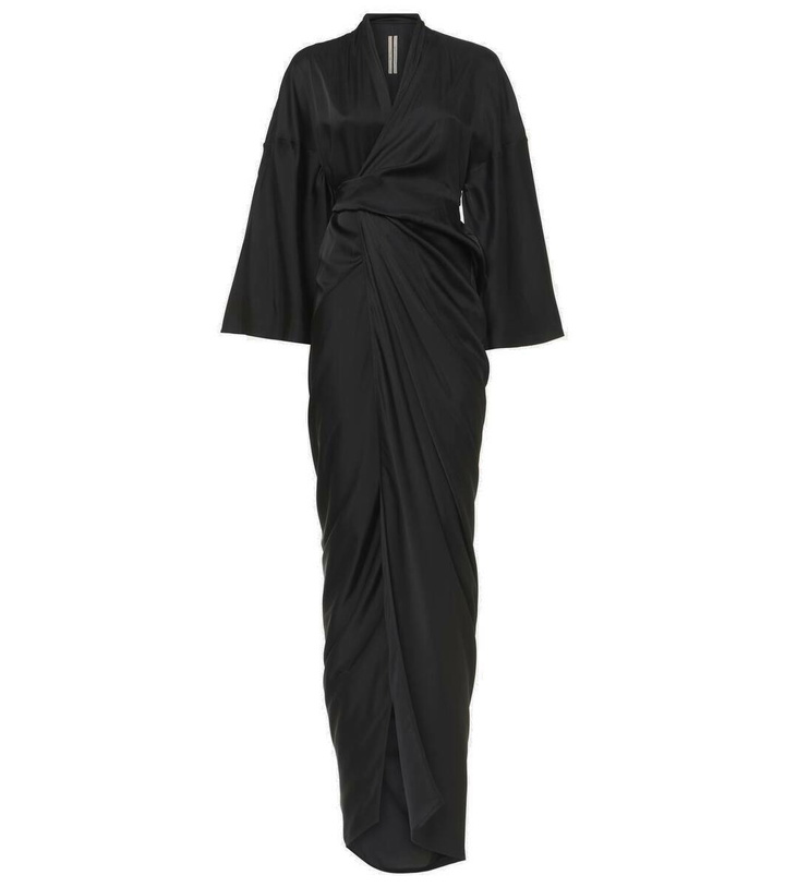 Photo: Rick Owens Satin wrap gown