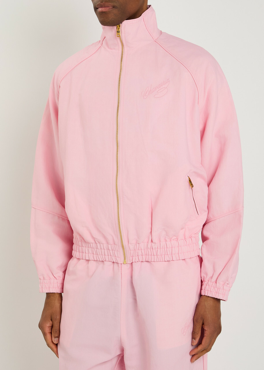 Willy Chavarria Ruff Rider Logo-embroidered Woven Track Jacket Pink