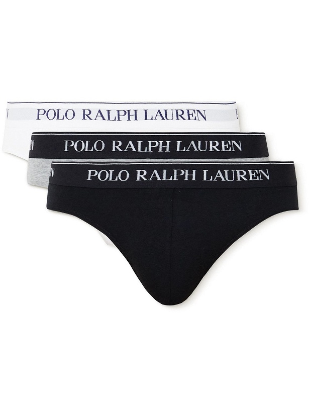 Photo: Polo Ralph Lauren - Three-Pack Stretch-Cotton Jersey Briefs - Multi