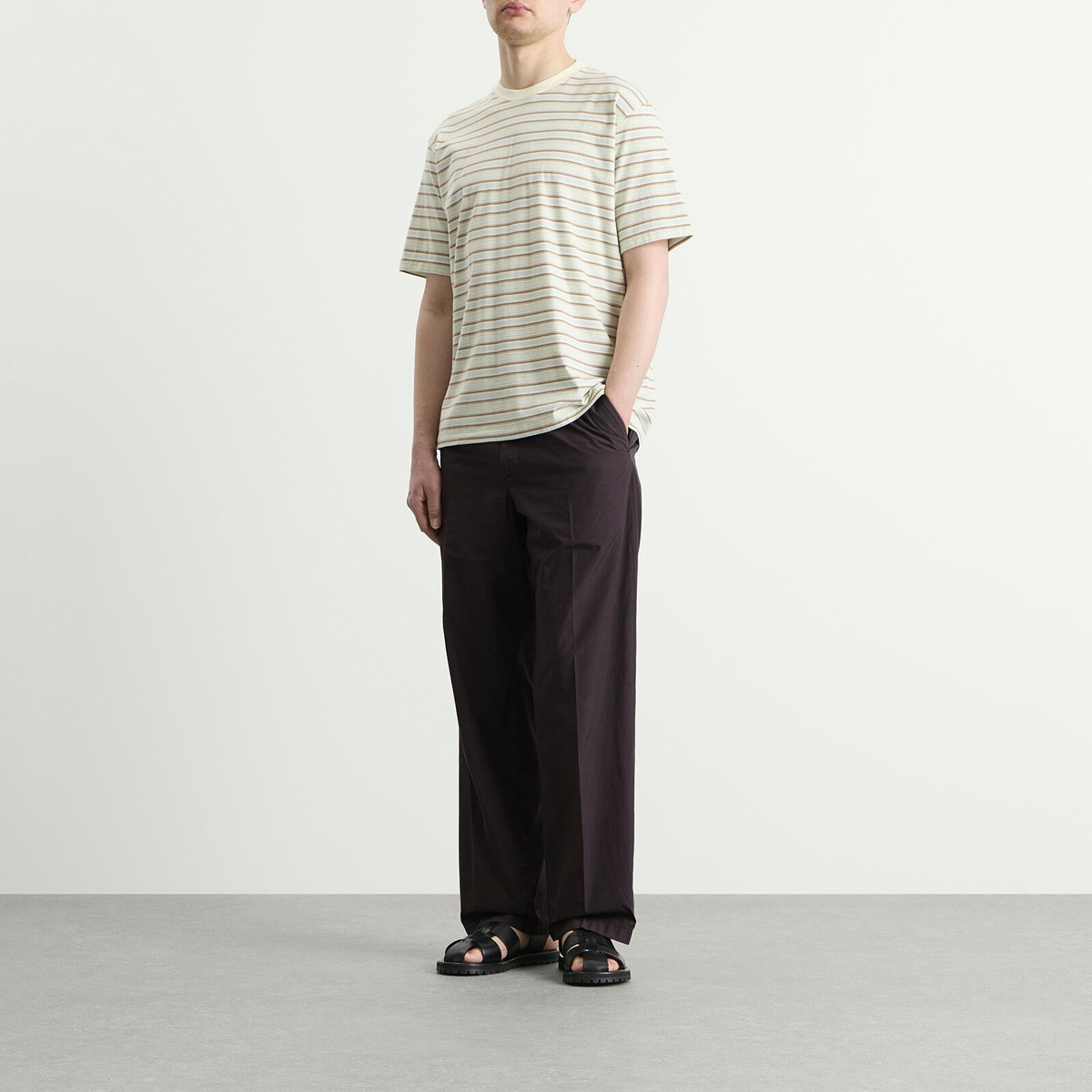 Auralee Men's Garment-Dyed Shuttle Weather Trouser in Dark Brown