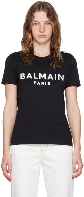 Photo: Balmain Black 'Balmain Paris' T-Shirt