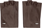 OUR LEGACY Burgundy Biker Gloves