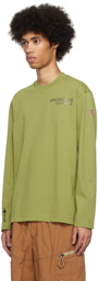 Moncler Grenoble Green Manica Lunga T-Shirt