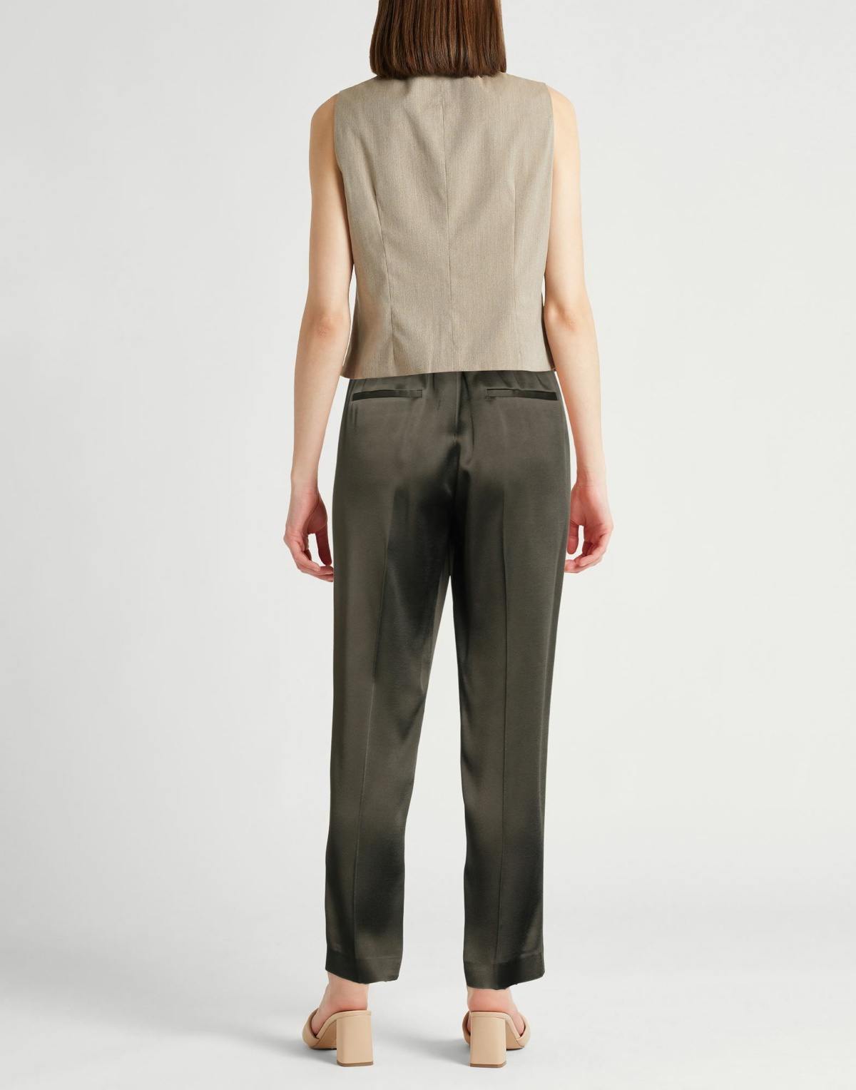 Peserico Womens Pants Military in Green